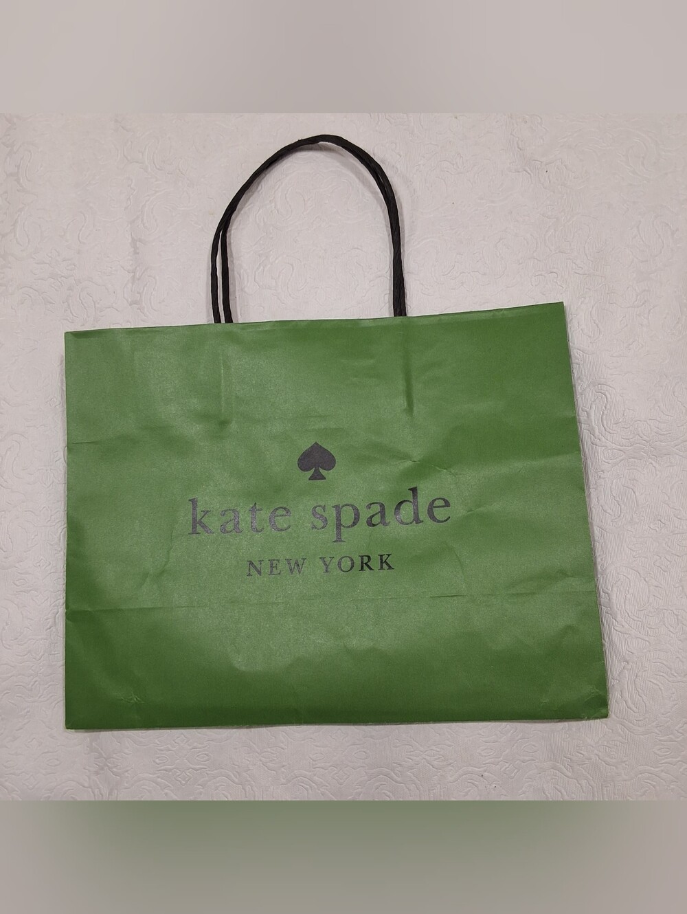 Kate Spade New York Green Paper Shopping Gift Bag Small Size